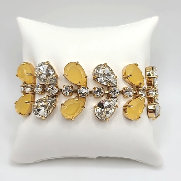 Kate Spade Gold Crystal Statement Bracelet - Picture 1 of 7